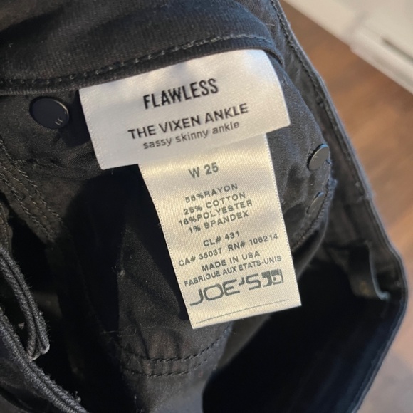 Joe Jeans The Vixen Ankle Size 25 in black - Picture 3 of 5